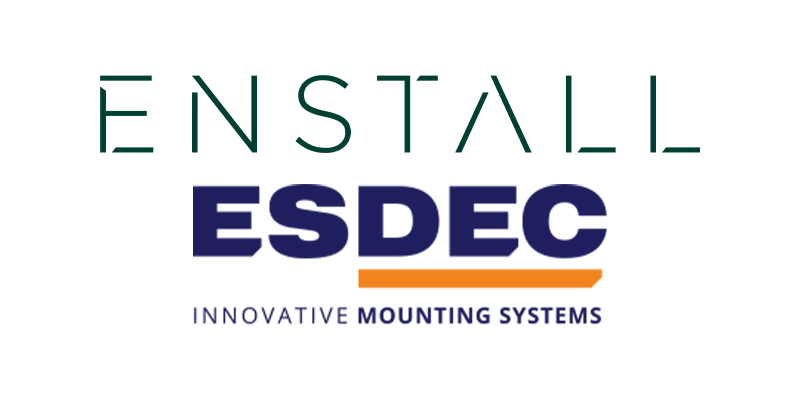 Esdec logo for solar mounting systems.